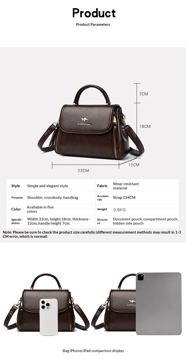 Texturierte Retro Schultertasche