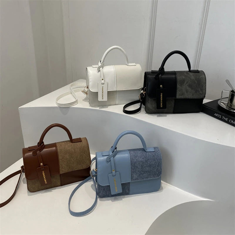 Texturierte Patchwork Tote Bag