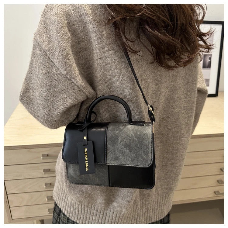 Texturierte Patchwork Tote Bag