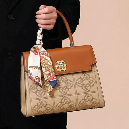 Bestickte Handtasche Biskuit