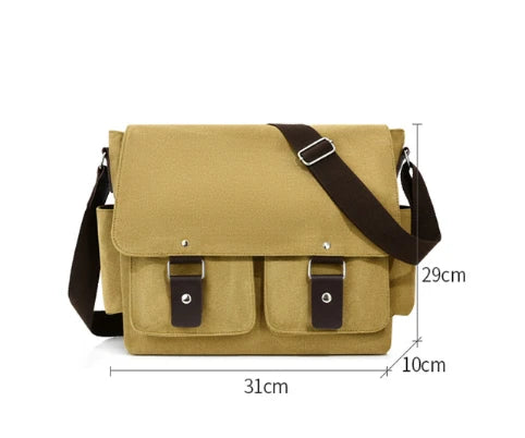 Canvas Messenger Bag — Utility-Stil, Unisex