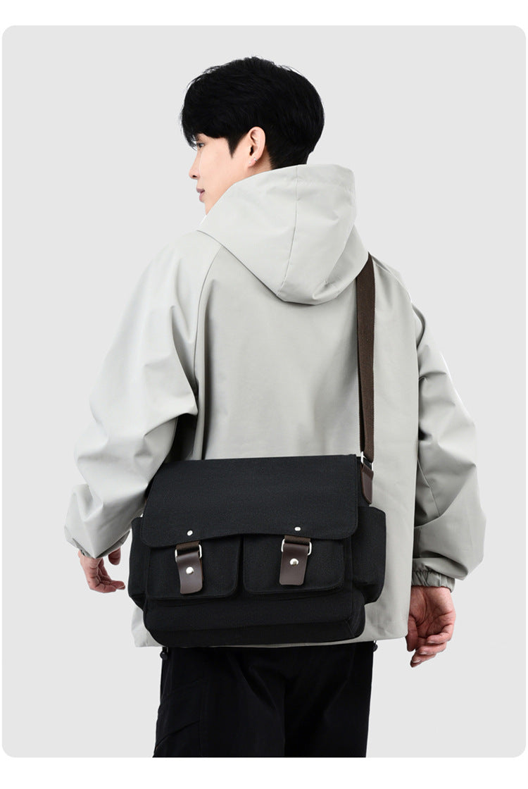 Canvas Messenger Bag — Utility-Stil, Unisex