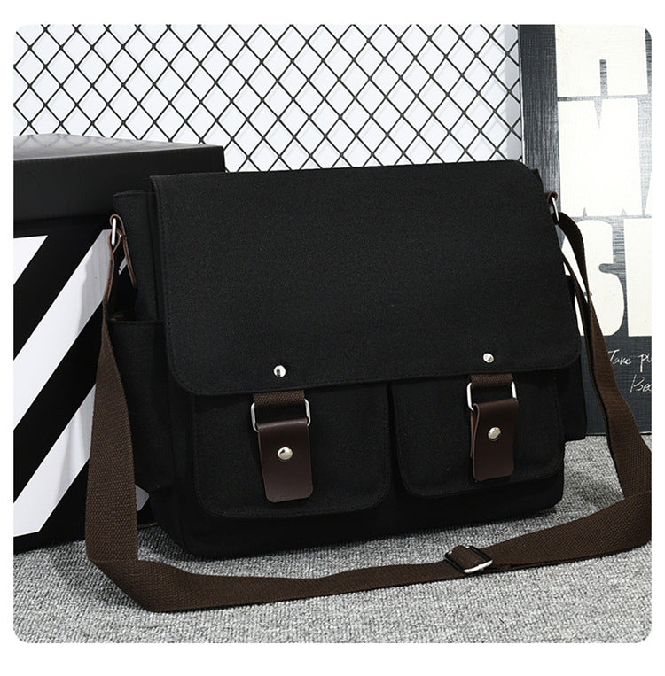 Canvas Messenger Bag — Utility-Stil, Unisex