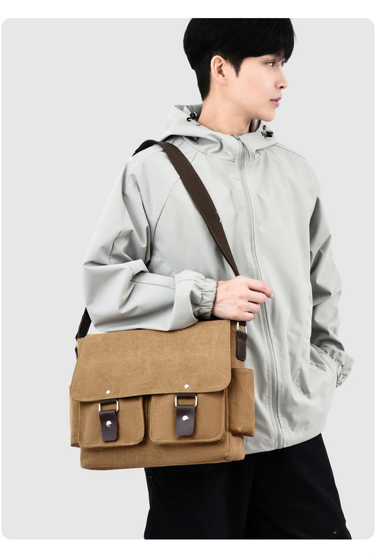 Canvas Messenger Bag — Utility-Stil, Unisex