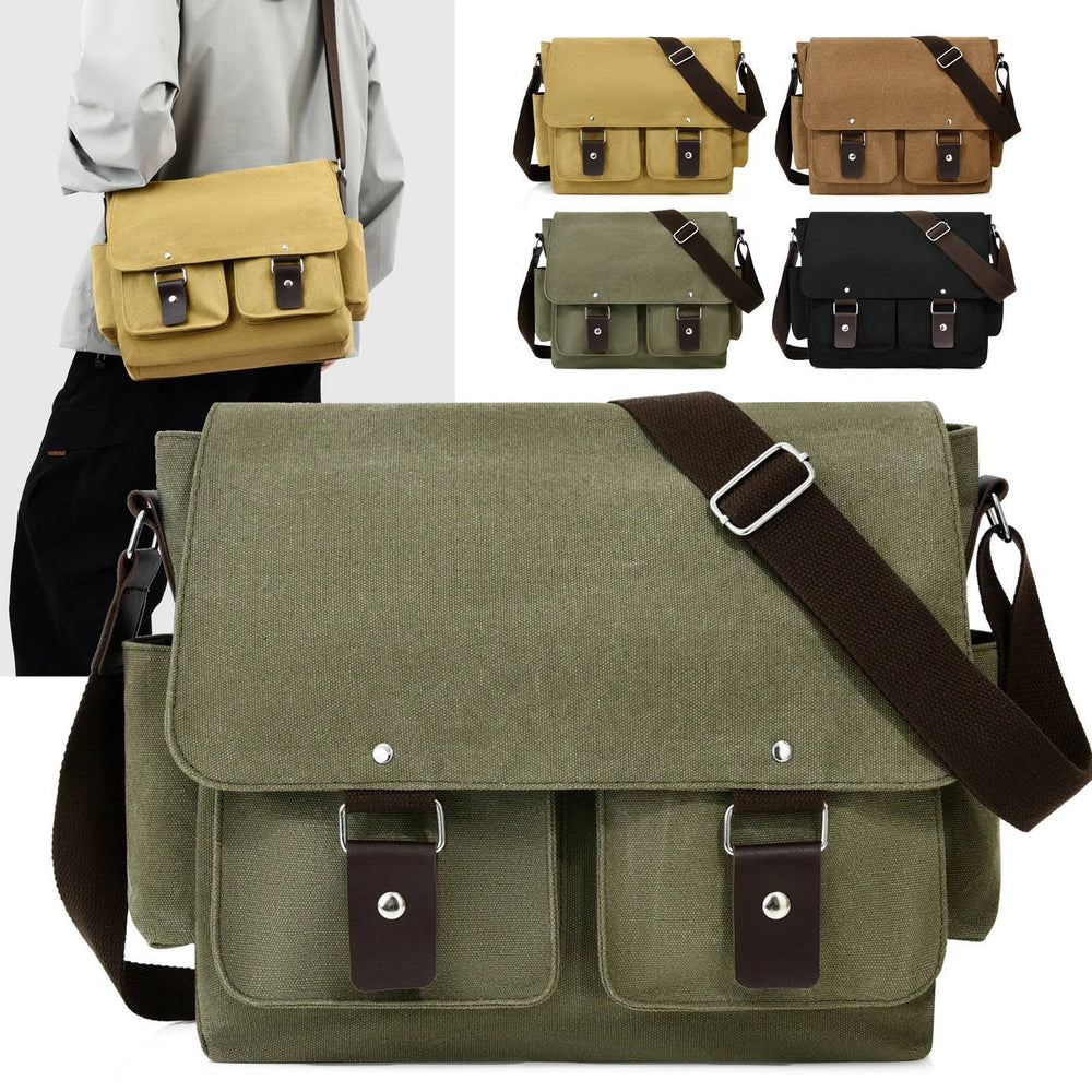 Canvas Messenger Bag — Utility-Stil, Unisex