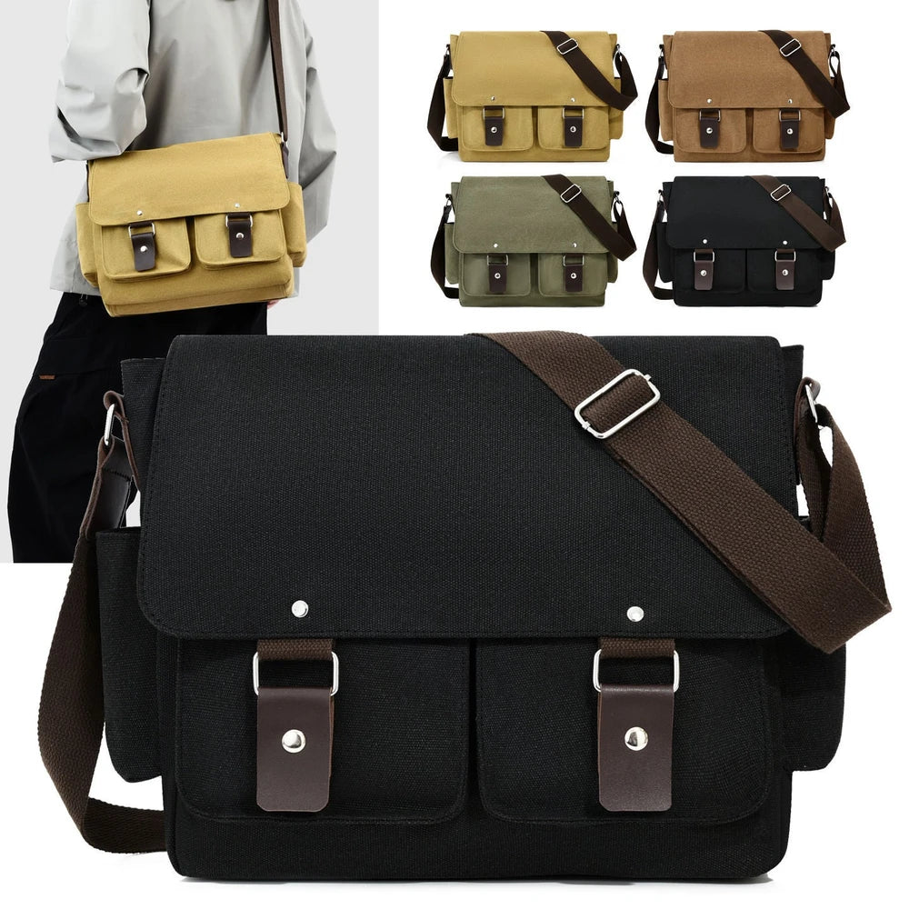 Canvas Messenger Bag — Utility-Stil, Unisex