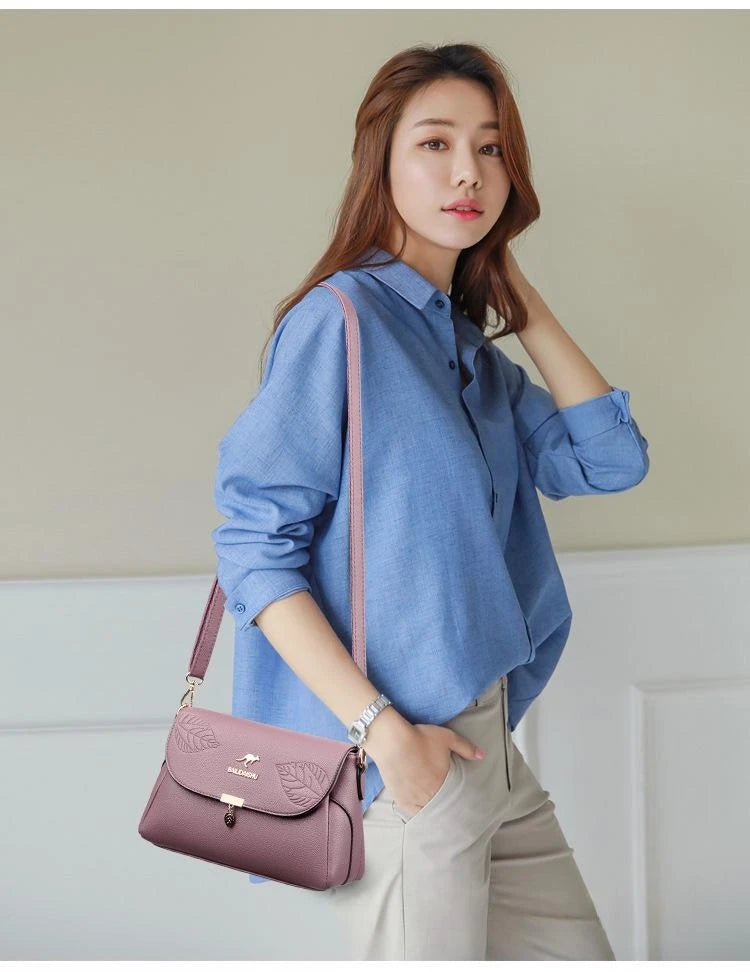 Eleganter Leder Rucksack