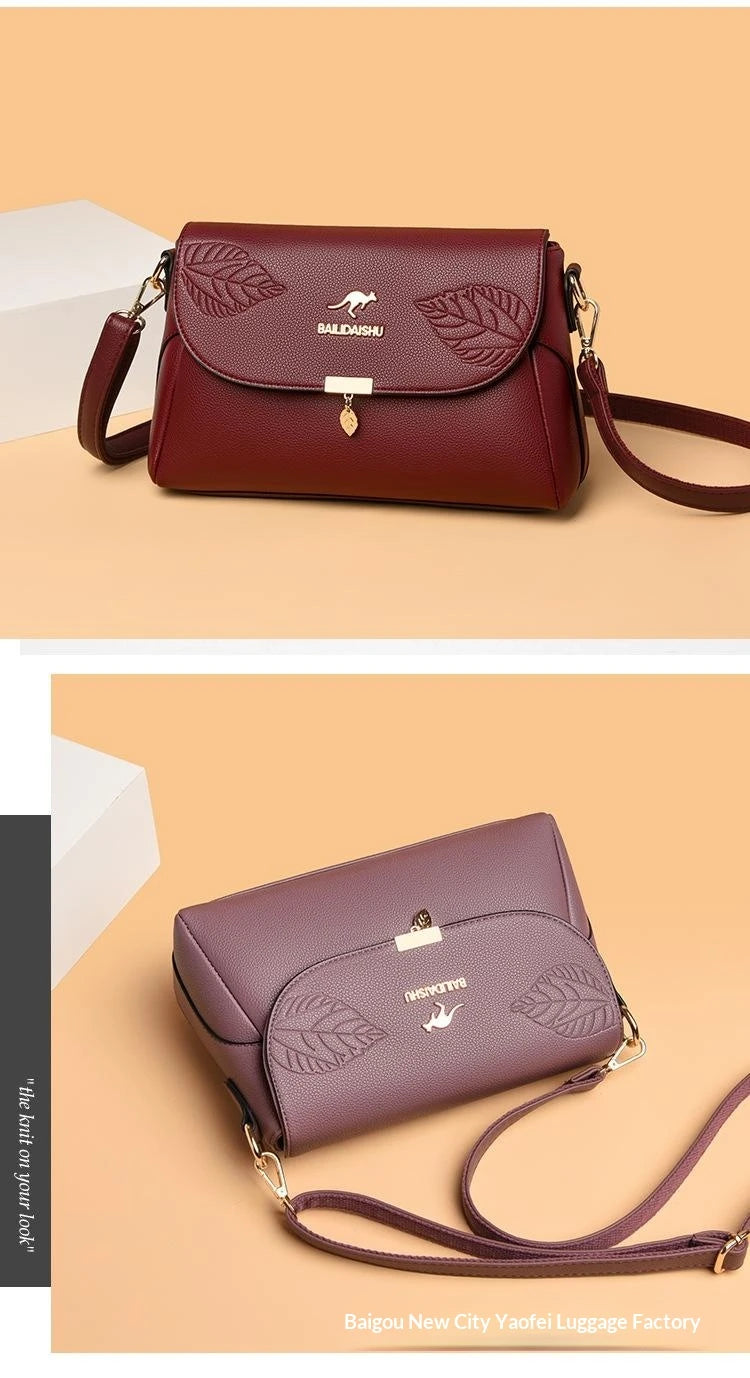 Eleganter Leder Rucksack