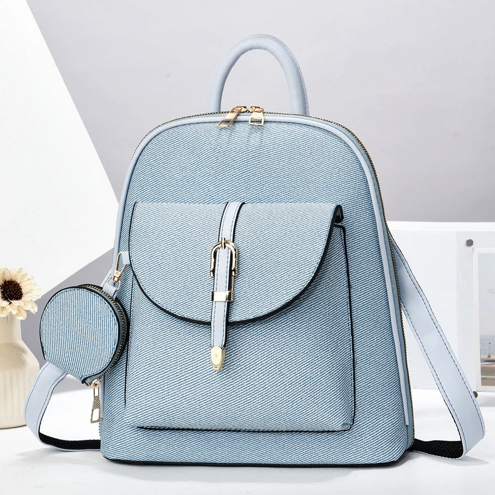 Multifunktionaler Damen PU Rucksack Crossbody