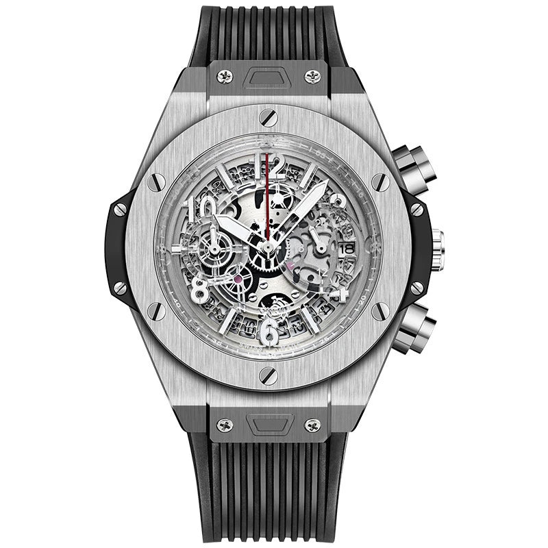 Herren Sportuhr — Silikon, Chronograph-Optik, Wasserdicht