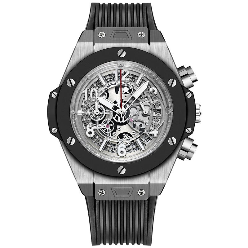 Herren Sportuhr — Silikon, Chronograph-Optik, Wasserdicht