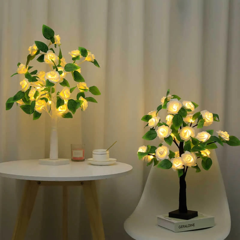 LED Rosen-Baumlampe — Dekorative Stimmungsleuchte