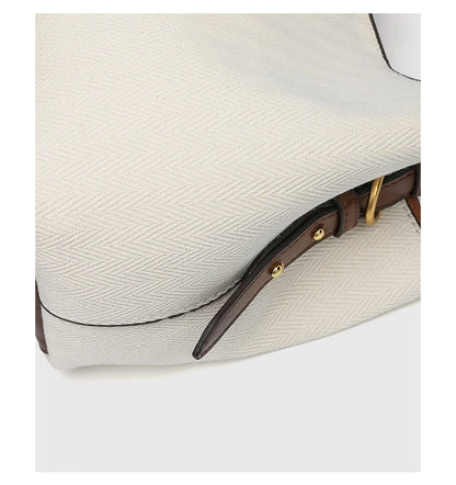 Canvas Bucket Bag Beige