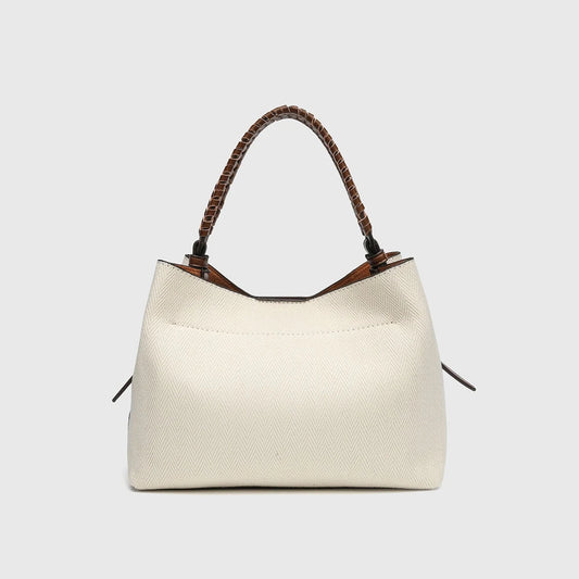 Canvas Bucket Bag Beige