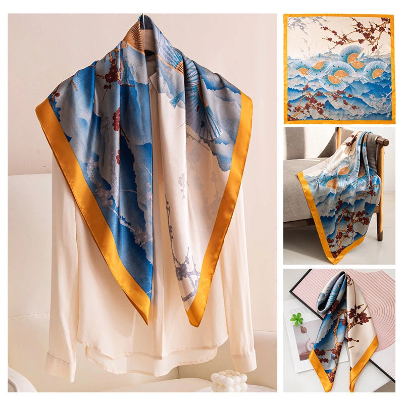 Damen Schal mit Print-Design — Vielseitig Kombinierbar