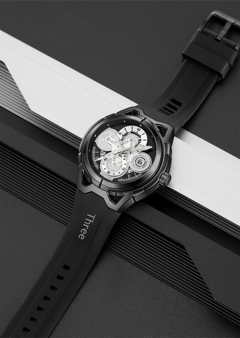 Herren Fashion-Uhr — Silikonarmband, Sportlich