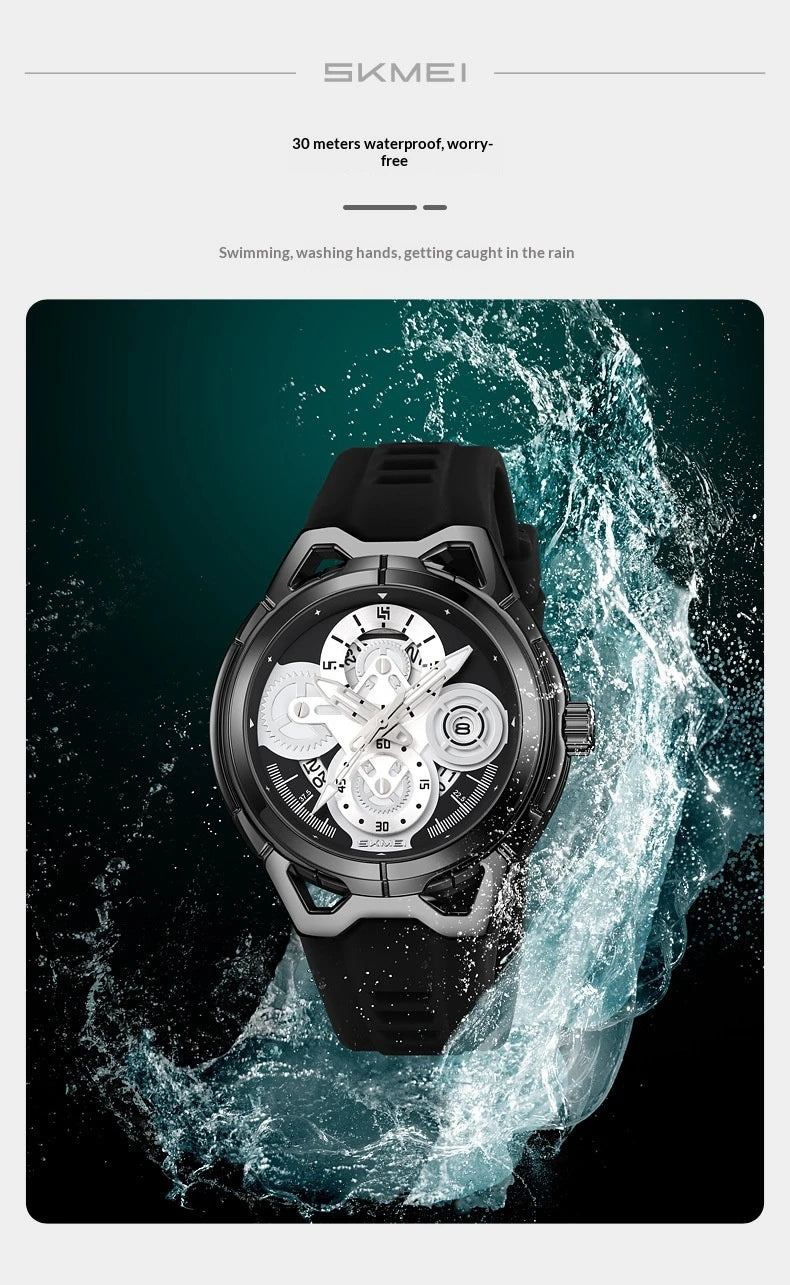 Herren Fashion-Uhr — Silikonarmband, Sportlich