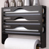 4-in-1 Frischhaltefolien-Spender — Küchenorganizer mit Cutter