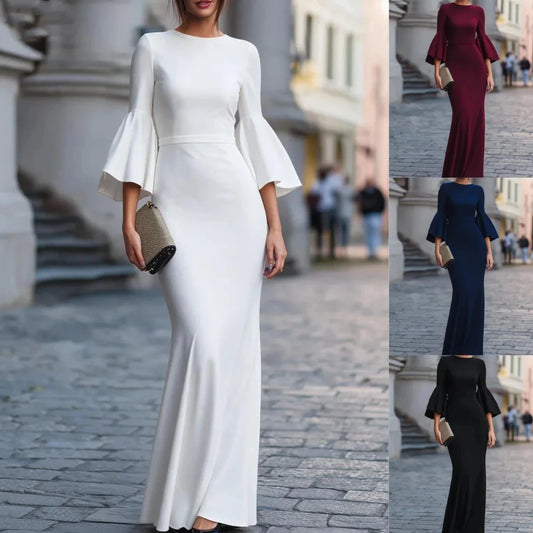 Elegantes Abendkleid — Meerjungfrau-Silhouette, Bodenlang
