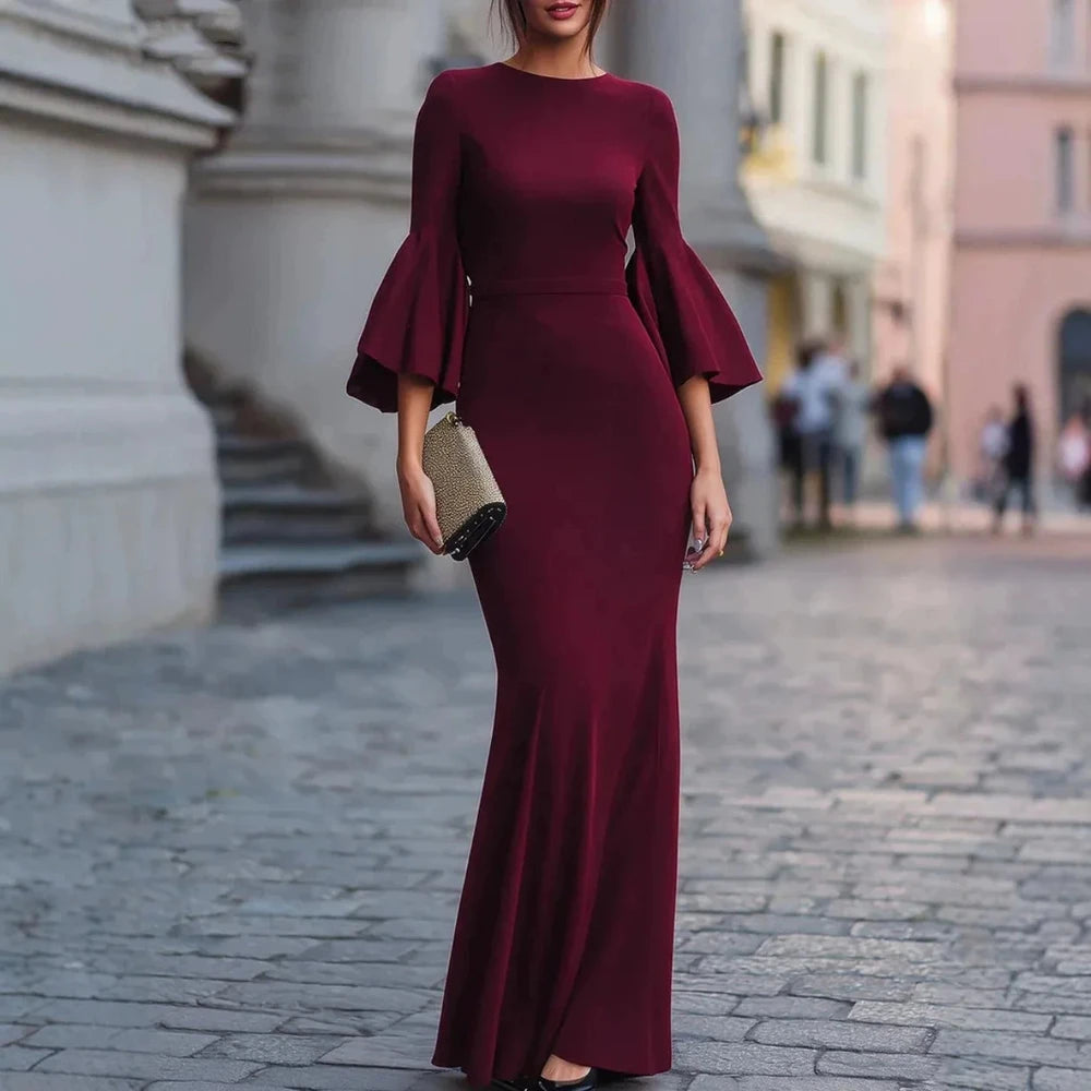 Elegantes Abendkleid — Meerjungfrau-Silhouette, Bodenlang