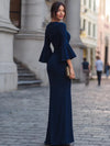 Elegantes Abendkleid — Meerjungfrau-Silhouette, Bodenlang