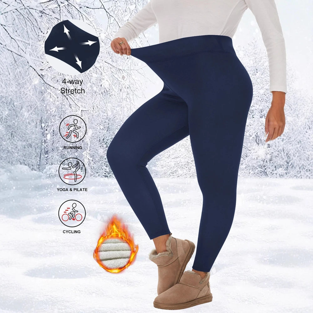 Warme Leggings — Hochelastisch, Große Größen