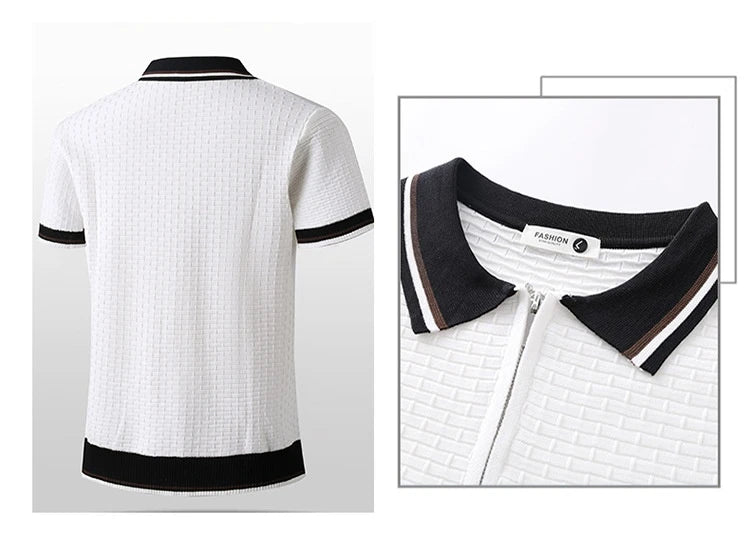 Gestreiftes Business-Casual Shirt — Viskose