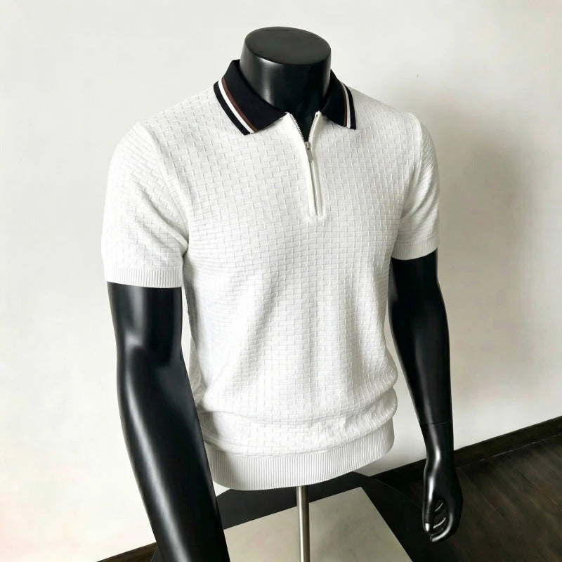 Gestreiftes Business-Casual Shirt — Viskose