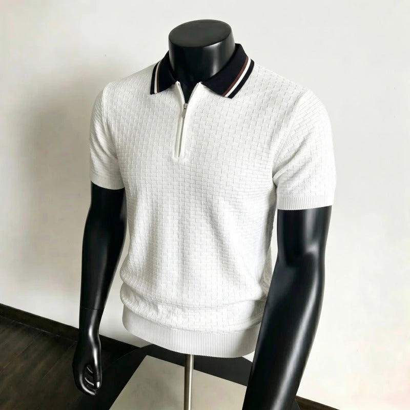 Gestreiftes Business-Casual Shirt — Viskose
