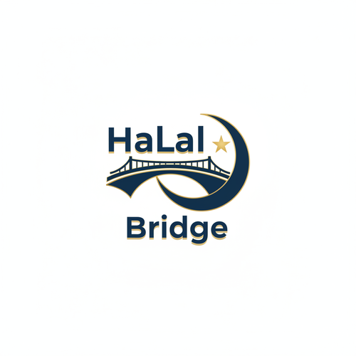 HalalBridge Logo - Bridge + Crescent